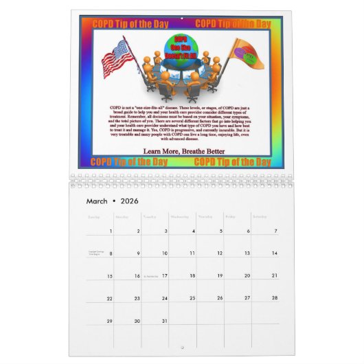 COPD認識度2021 カレンダー (3月 2026)