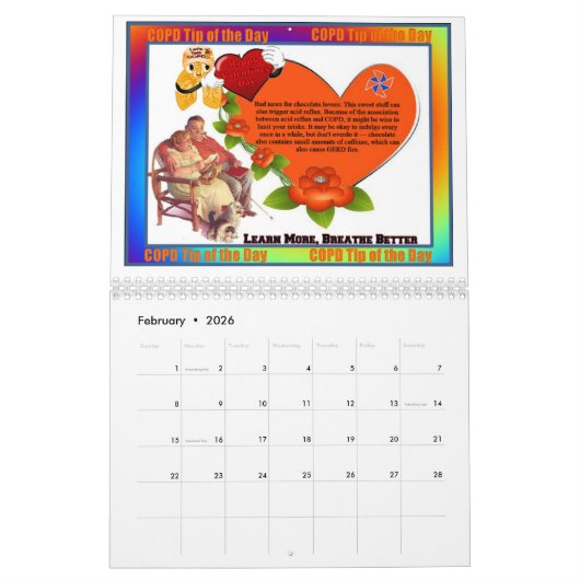 COPD認識度2021 カレンダー (2月 2026)