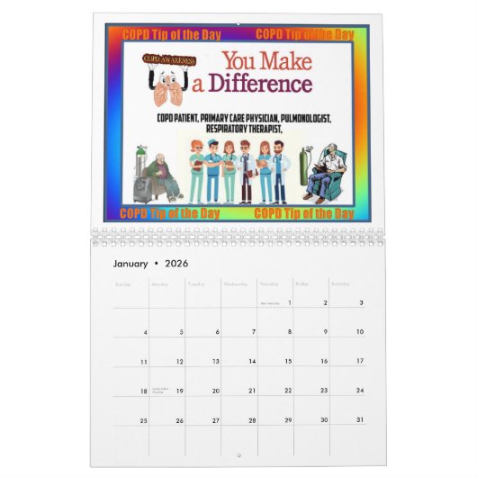 COPD認識度2021 カレンダー (1月 2026)