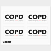 COPD – 慢性強迫性鸚鵡病 長方形シール (シート)