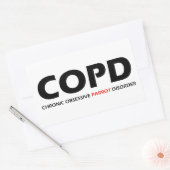 COPD – 慢性強迫性鸚鵡病 長方形シール (封筒)