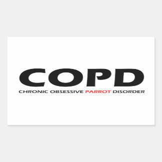 COPD – 慢性強迫性鸚鵡病 長方形シール