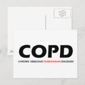 COPD – 慢性強迫神経障害ポメラニア犬 ポストカード (正面/裏面)