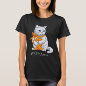 COPD Awareness Month Orange Ribbon Cat Tシャツ (正面)