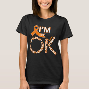 COPD ORANGEリボンのIM OKワード Tシャツ