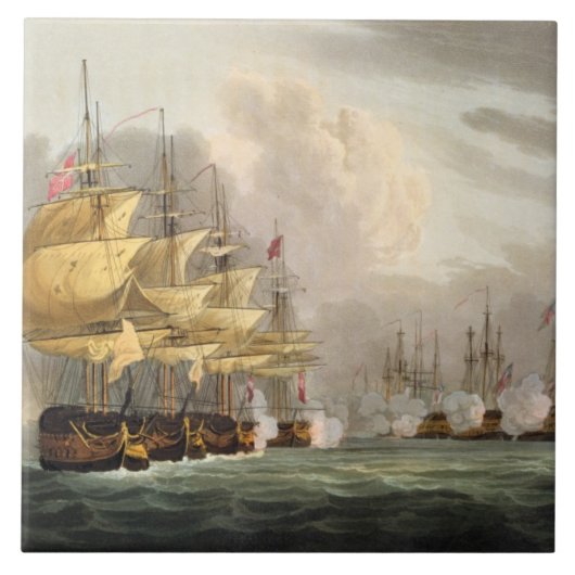 Copenhaの前のデンマークの艦隊の破壊 タイル (正面)