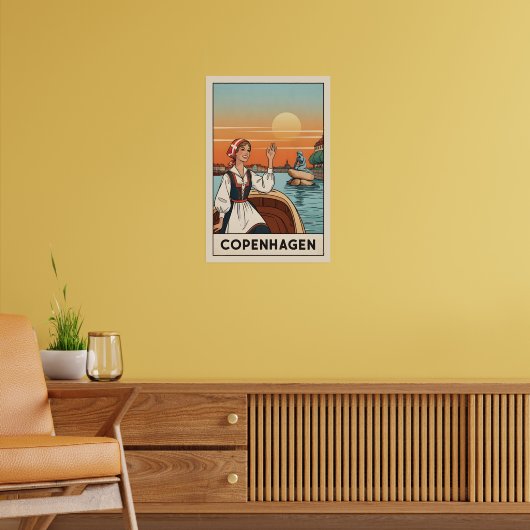 Copenhage vintage travel poster, ポスター (リビング2)