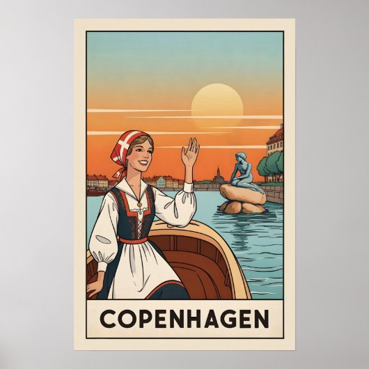 Copenhage vintage travel poster, ポスター (正面)
