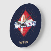 Copenhagen Capital Denmark Retro Sailing Ship ラージ壁時計 (傾斜)