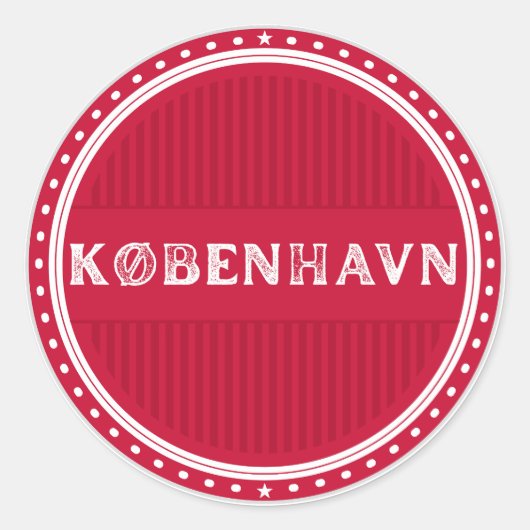 Copenhagen City Pride Emblem – Danish Identity ラウンドシール (正面)