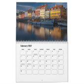 Copenhagen-Denmark Calendar カレンダー (2月 2027)