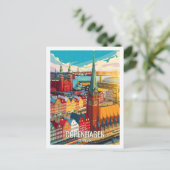 Copenhagen Denmark Famous Travel Place ポストカード (スタンド正面)