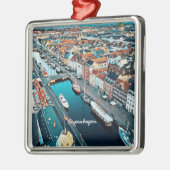 Copenhagen, Denmark scenic view メタルオーナメント (左)