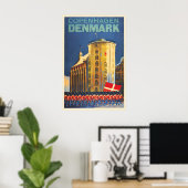 Copenhagen Denmark Travel Poster Vintage Wall Art ポスター (ホームオフィス)