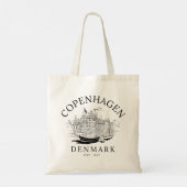 Copenhagen Denmark vintage Landscape トートバッグ (裏面)