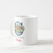 Copenhagen Monogram Letter C Personalized Gift コーヒーマグカップ (正面左)