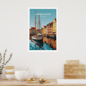 Copenhagen Travel Poster Print 1 ポスター (キッチン)