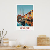 Copenhagen Wall Art 1 ポスター (キッチン)