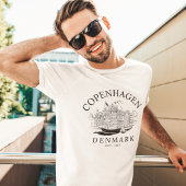 Copenhaguen Denmark vintage Landscape Tシャツ