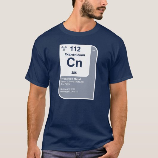 Copernicium (Cn) Tシャツ (正面)