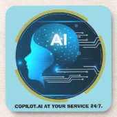 Copilot.AI at your service, 24/7. コースター (正面)
