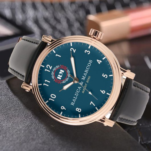 Cople names minimal navy monogram  腕時計