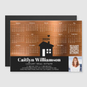 Copper 2026カレンダー不動産仲介業者写真QRコードマグネット (正面/裏面)