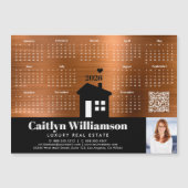 Copper 2026カレンダー不動産仲介業者写真QRコードマグネット (正面)