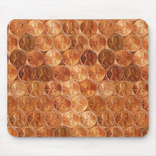 Copper Abraham Lincoln penny, one cent copper マウスパッド (正面)