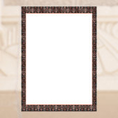 Copper and Black Art Deco Look Elegant サンキューカード