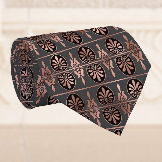 Copper and Black Art Deco Look Elegant ネクタイ