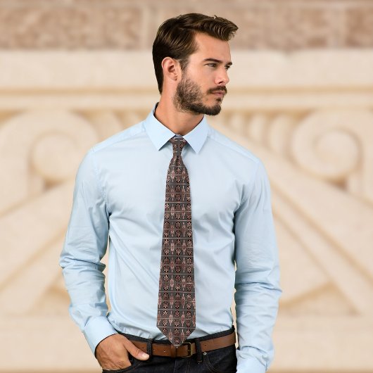 Copper and Black Art Deco Look Elegant ネクタイ