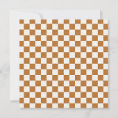Copper and eggshell checkerboard pattern サンキューカード (正面)