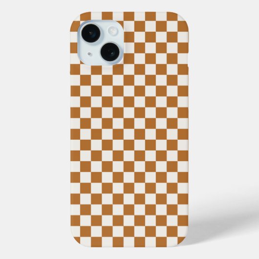 Copper and eggshell checkerboard pattern Case-Mate iPhoneケース (裏面)