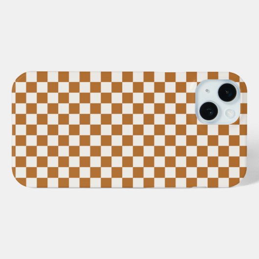 Copper and eggshell checkerboard pattern Case-Mate iPhoneケース (裏面 (横))