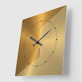 Copper and gold geometric design personalized スクエア壁時計 (傾斜)