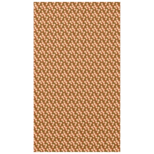 Copper and Peach Dahlia Gold Art Deco Tablecloth テーブルクロス (正面)
