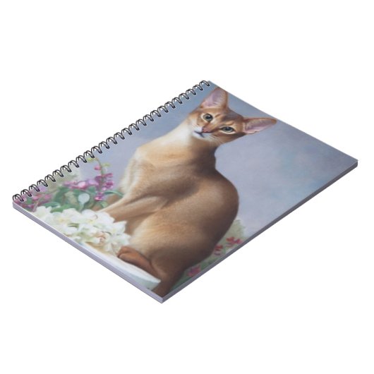 Copper Beauty – Abyssinian Cat Notebook ノートブック (左側)