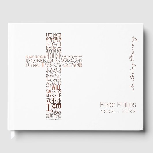 Copper Bible Cets from John 14 Memory Guest Book ゲストブック (正面)