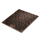 Copper brown and black floral seamless pattern タイル (側面)