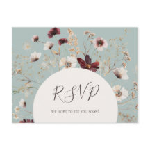 Copper Burgundy Wildflowerティール（緑がかった色）メニュー選択SVP