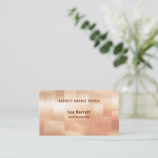 Copper Checkerboard Design 名刺 (スタンド正面)