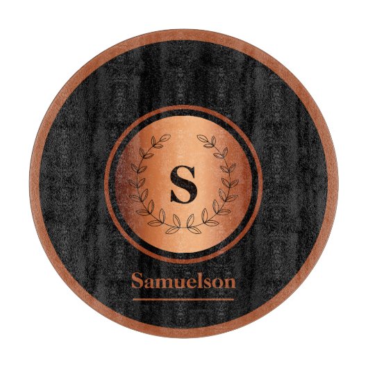 Copper Detailed Personalized Kitchen Cutting Board カッティングボード (正面)