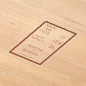Copper Elegant Modern Wedding アクリル招待状 (レイダウン)