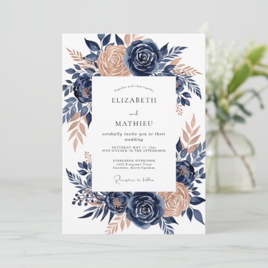 Copper Exquisite Autumnal Wedding 招待状 (スタンド正面)