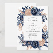 Copper Exquisite Autumnal Wedding 招待状 (正面/裏面)