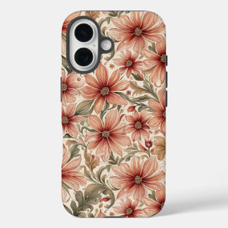 Copper Fall Mums Floral iPhone 16ケース