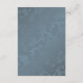 Copper Floral Line Art Dusty Blue エンクロージャーカード (裏面)