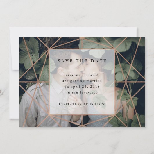 Copper Geo | 写真のSave the Date セーブザデート (正面)
