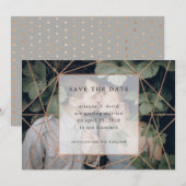 Copper Geo | 写真のSave the Date セーブザデート (正面/裏面)